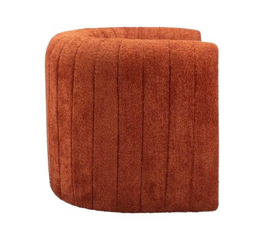 Modern Comfort Accent Chair – Sherpa Upholstery | Designer Orange Seating | Trufairs