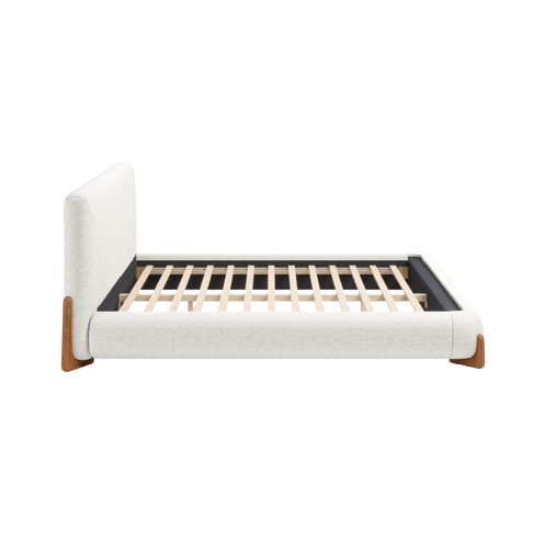 Ivory Upholstered King Bed – Contemporary Comfort Centerpiece | Bedroom Furniture | Trufairs