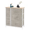 Dresser With 7 Drawers - Furniture Storage Tower Unit For Bedroom, Hallway, Closet, Office Organization - Steel Frame, Wood Top, Easy Pull Fabric Bins RT