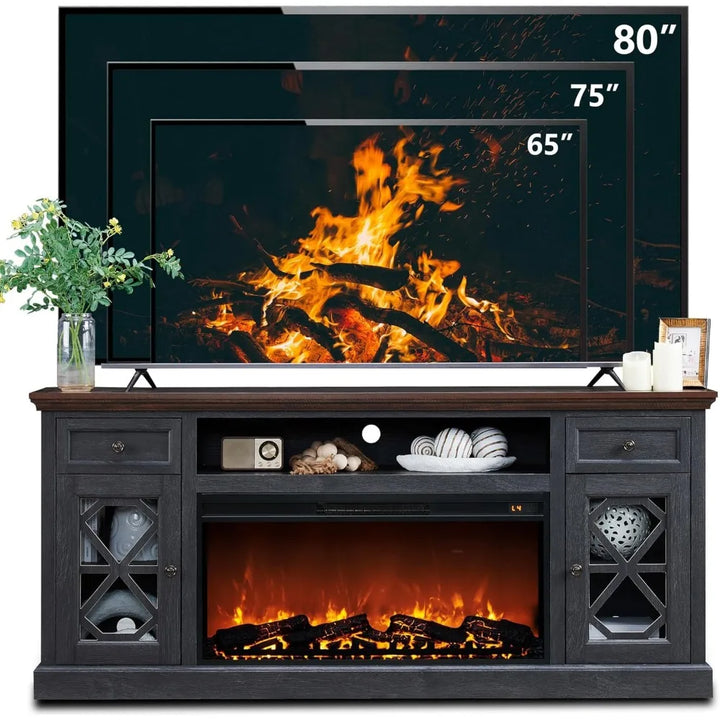 Farmhouse Fireplace TV Stand