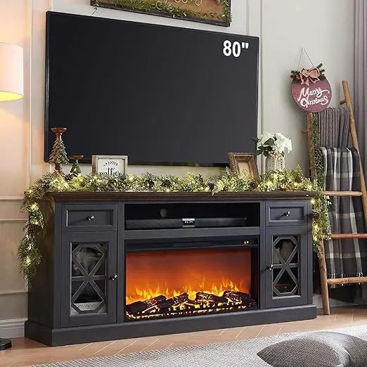 Farmhouse Fireplace TV Stand