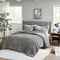 Madison Park Arctic Grey Faux Fur King Comforter Mini Set – OEKO-TEX Certified, Checkerboard Pattern