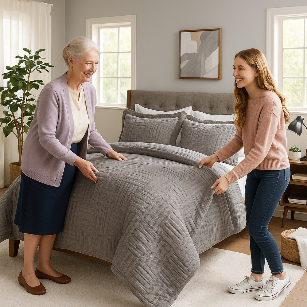 Faux Fur King Comforter Mini Set