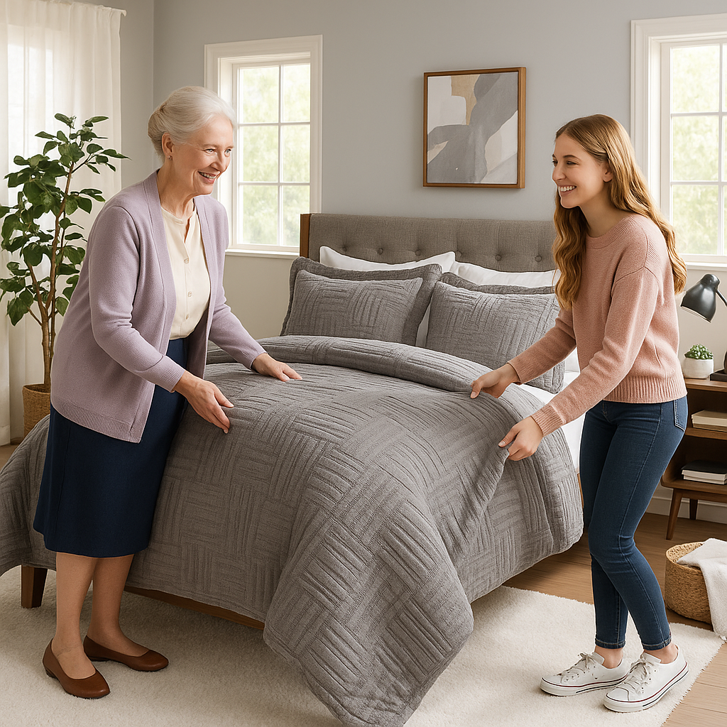 Faux Fur King Comforter Mini Set