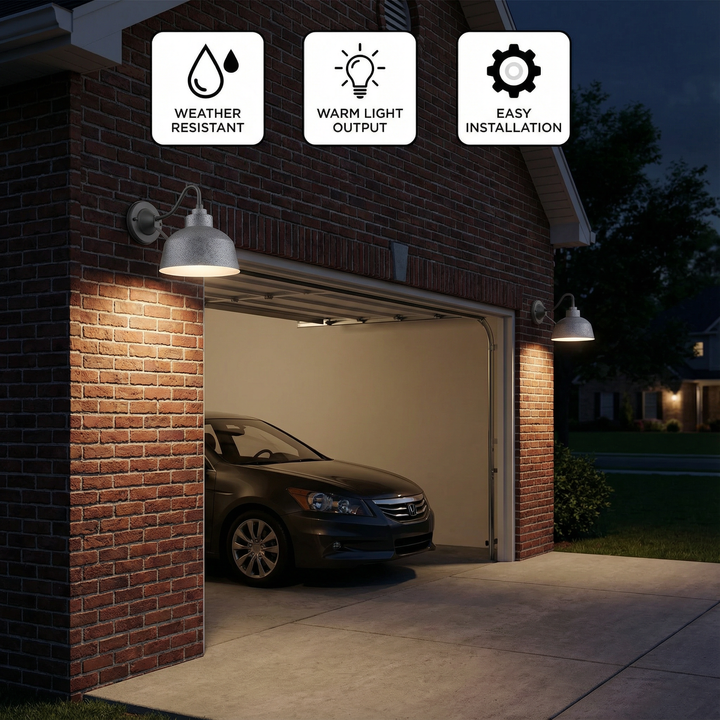 Barnes 1-Light Outdoor Wall Light – Versatile Utility & Modern Gray | Exterior Sconce | Trufairs