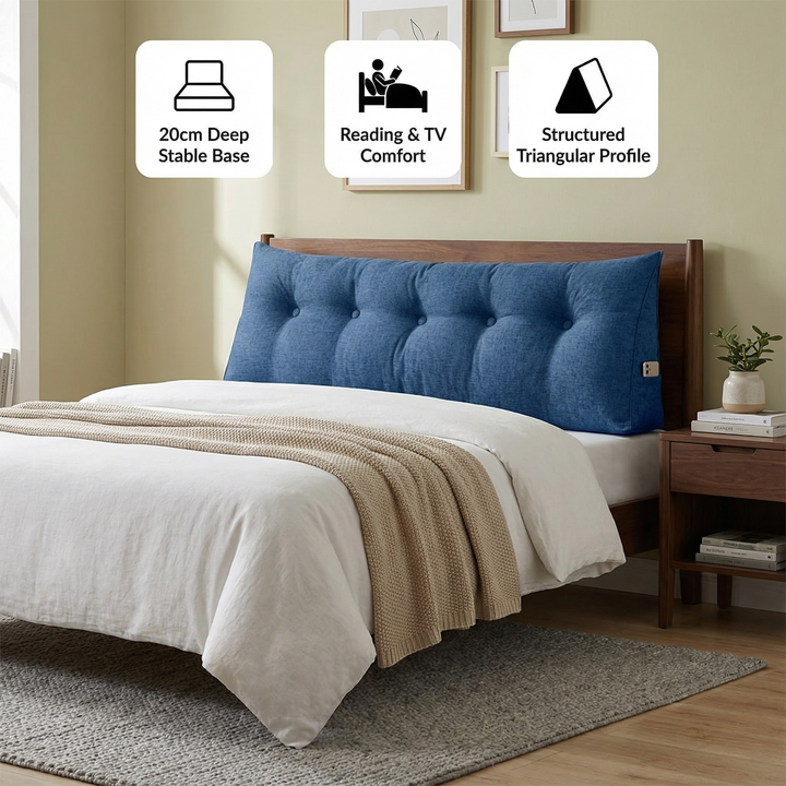 Supportive Triangular Backrest – Ultimate Comfort Wedge | Bed Cushion | Trufairs