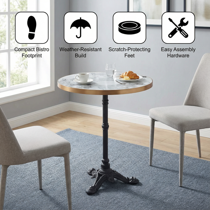 Gazebo Dining Table Multicolor – Durable Weather-Resistant Outdoor Bistro Table | Dining Table | Trufairs