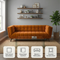 Addison Large Burnt-Orange Velvet Sofa