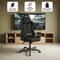 Techni Sport TS-F44 Black Fabric Racing Gaming Chair – Ergonomic High Back with Memory Foam | Racer Style PC Gaming Furniture | Trufairs