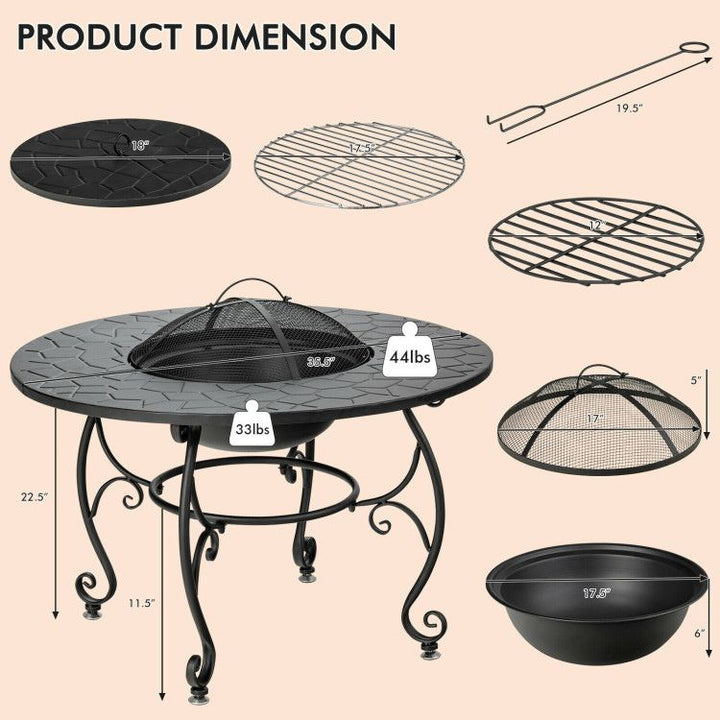 Fire Pit Dining Table