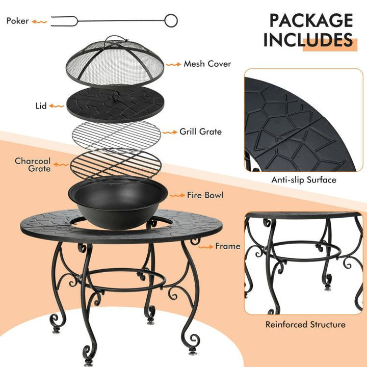 Fire Pit Dining Table