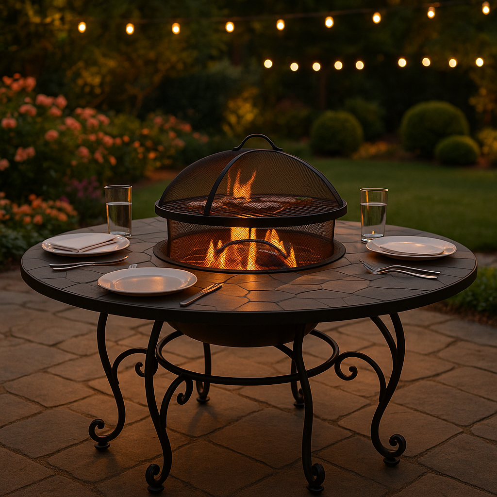 Fire Pit Dining Table