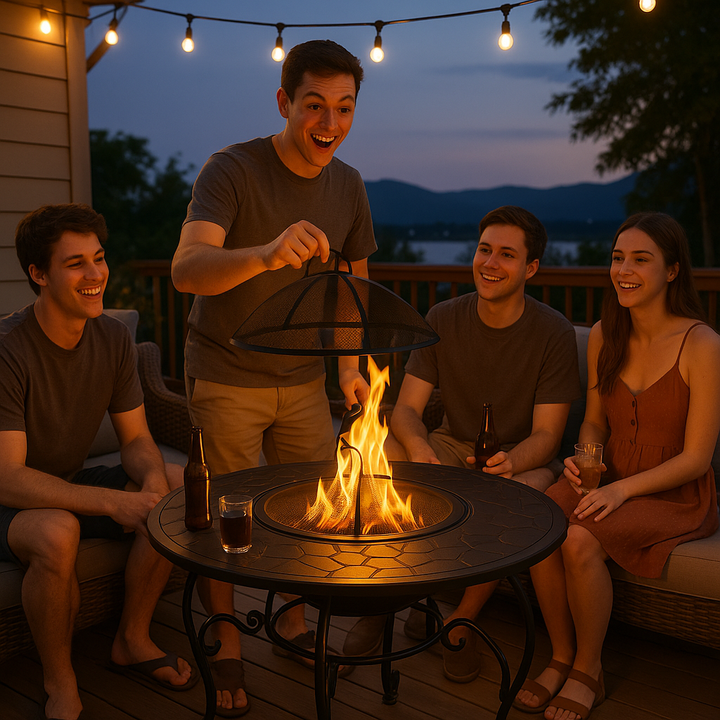 Fire Pit Dining Table