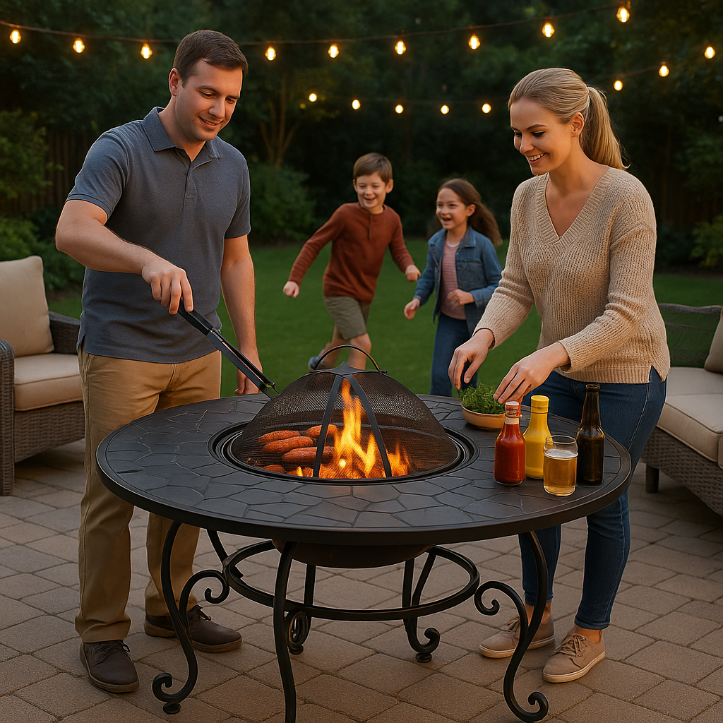 Fire Pit Dining Table