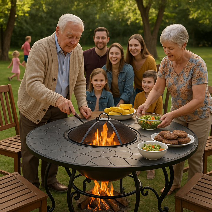 Fire Pit Dining Table