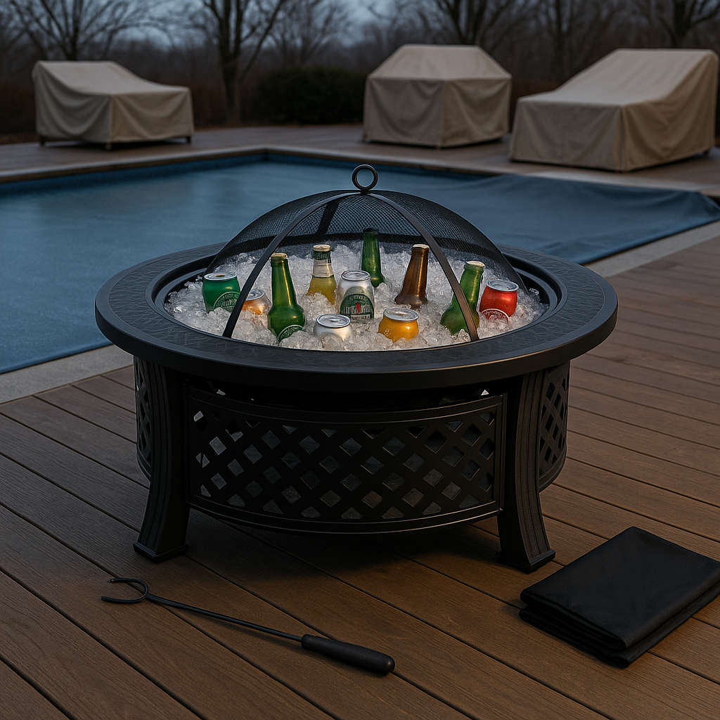 Fire Pit with BBQ Grill