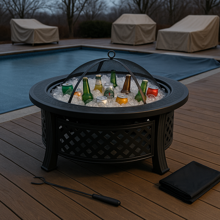 Fire Pit with BBQ Grill