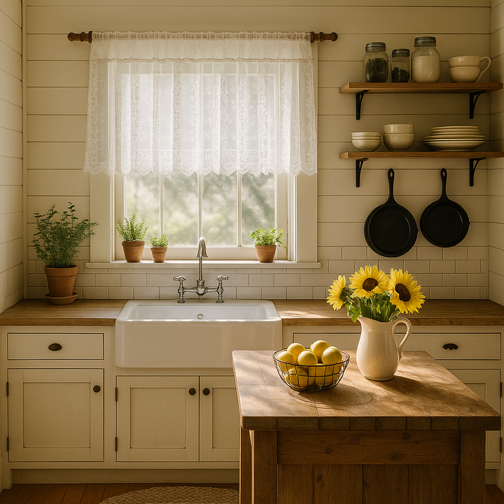 Flower Lace Embroidered Valance
