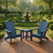 Premium 3-Piece Folding Adirondack Patio Set – Weather-Resistant Resin Chairs with Coordinated Side Table