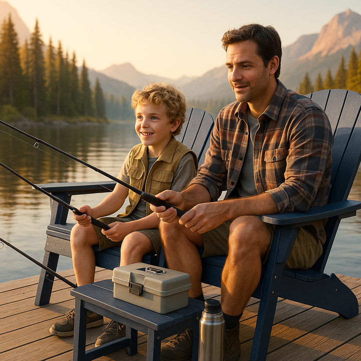 Folding Adirondack Patio Set