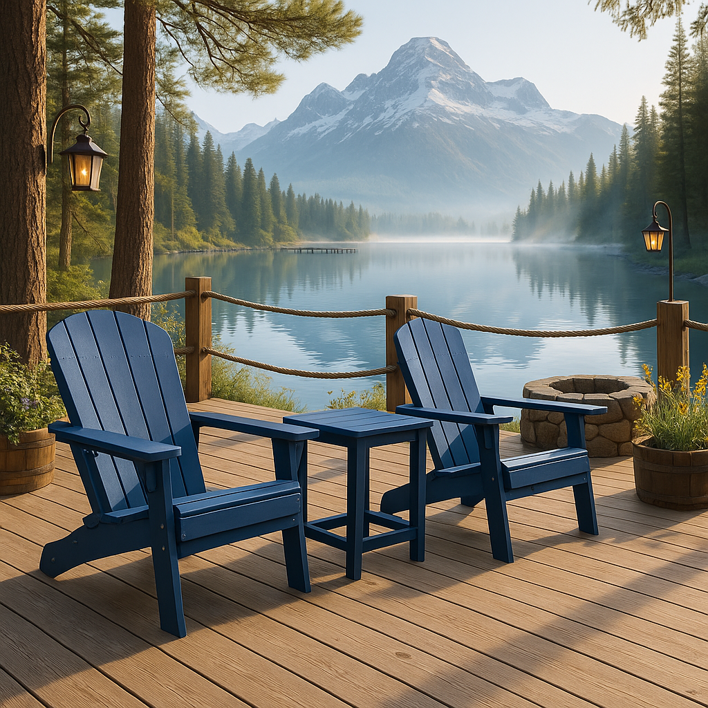 Folding Adirondack Patio Set