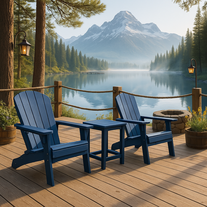 Folding Adirondack Patio Set