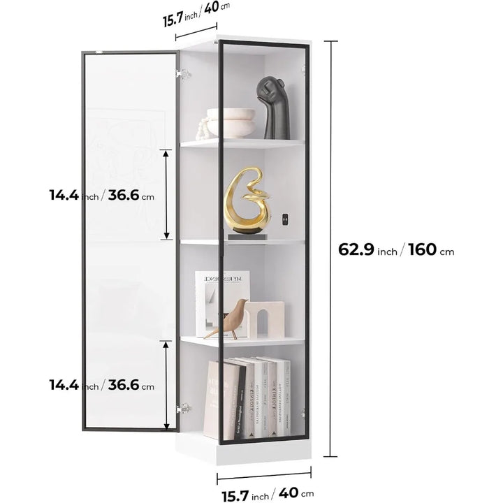 Four-Tier Corner Display Cabinet