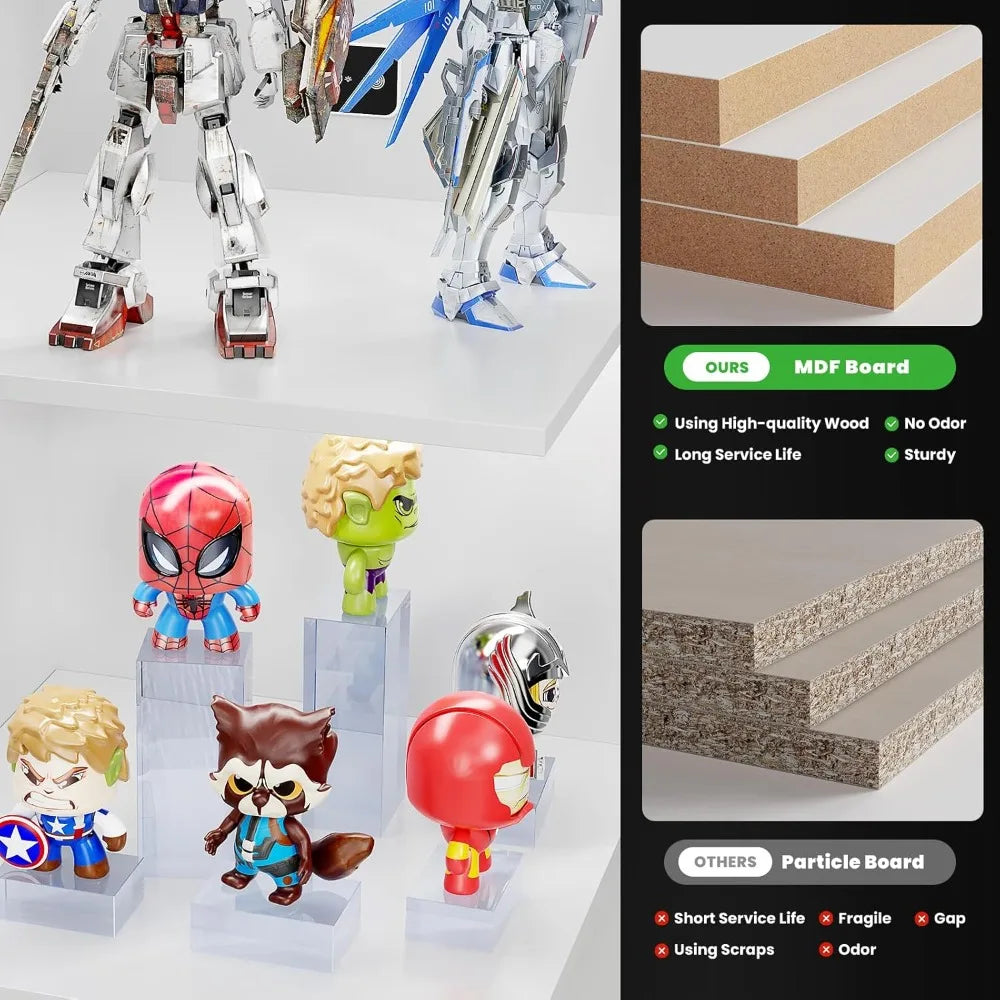 Four-Tier Corner Display Cabinet