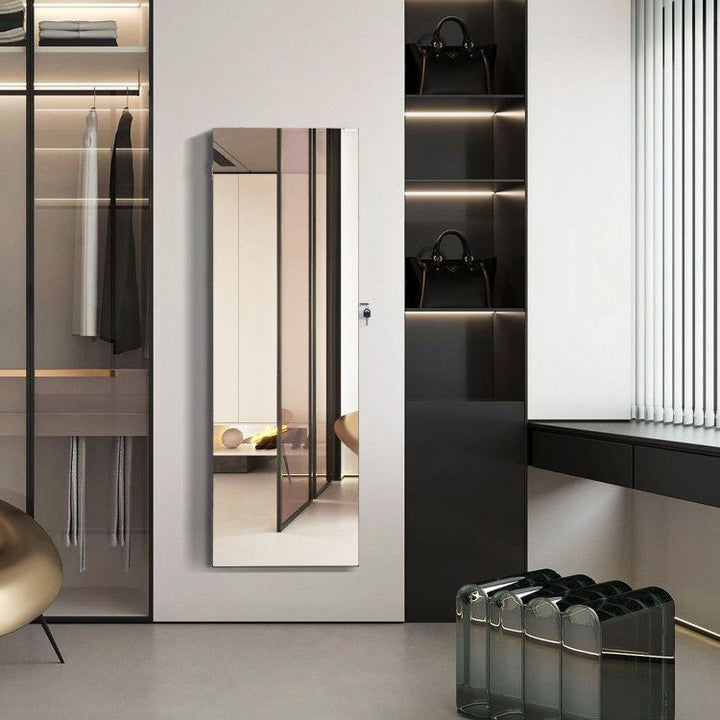 Frameless Mirror Jewelry Armoire