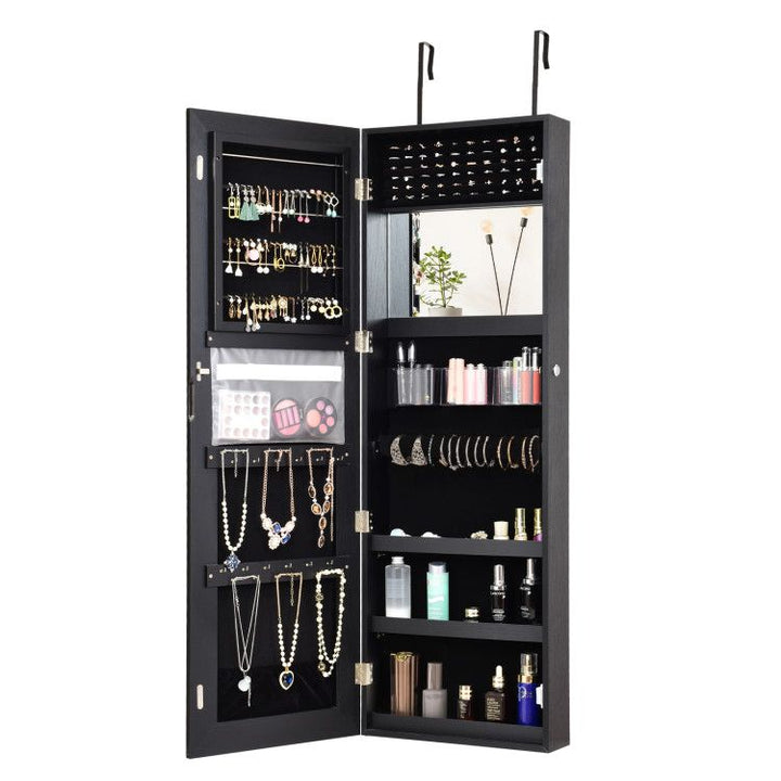 Frameless Mirror Jewelry Armoire