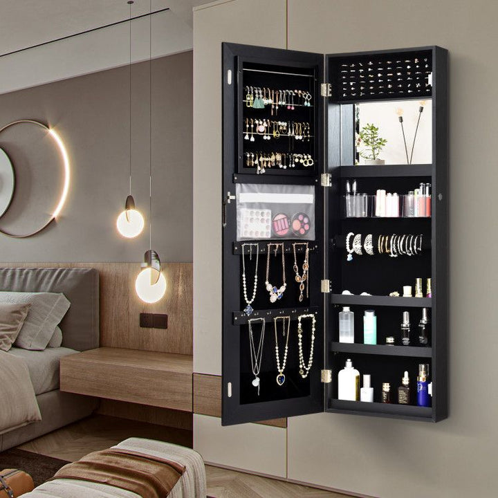 Frameless Mirror Jewelry Armoire