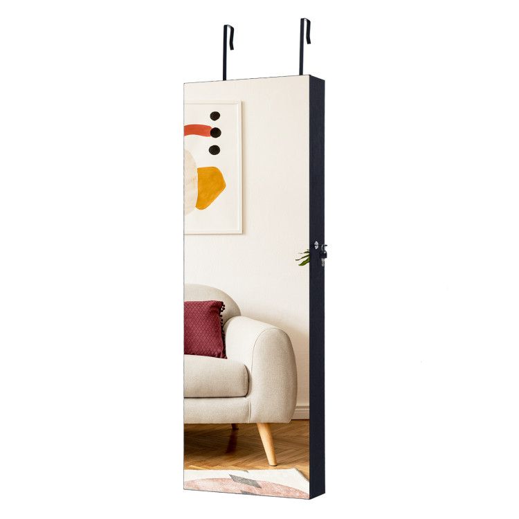 Frameless Mirror Jewelry Armoire