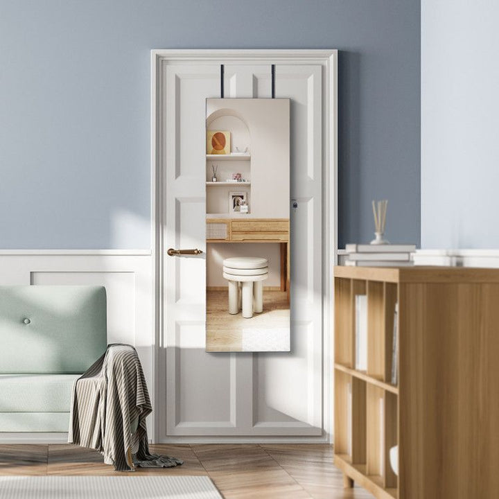 Frameless Mirror Jewelry Armoire