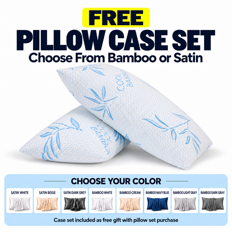 Adjustable Cooling Shredded Memory Foam Pillows, Set of 2 – Standard, Queen & King