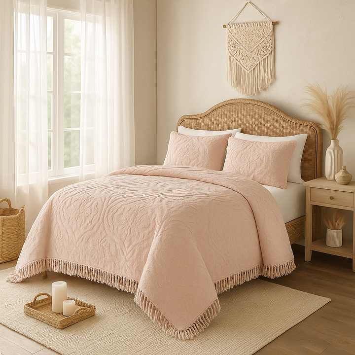 Fringe Coverlet Set