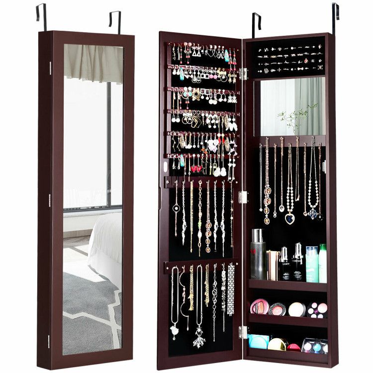 Full-Length Mirror Jewelry Armoire