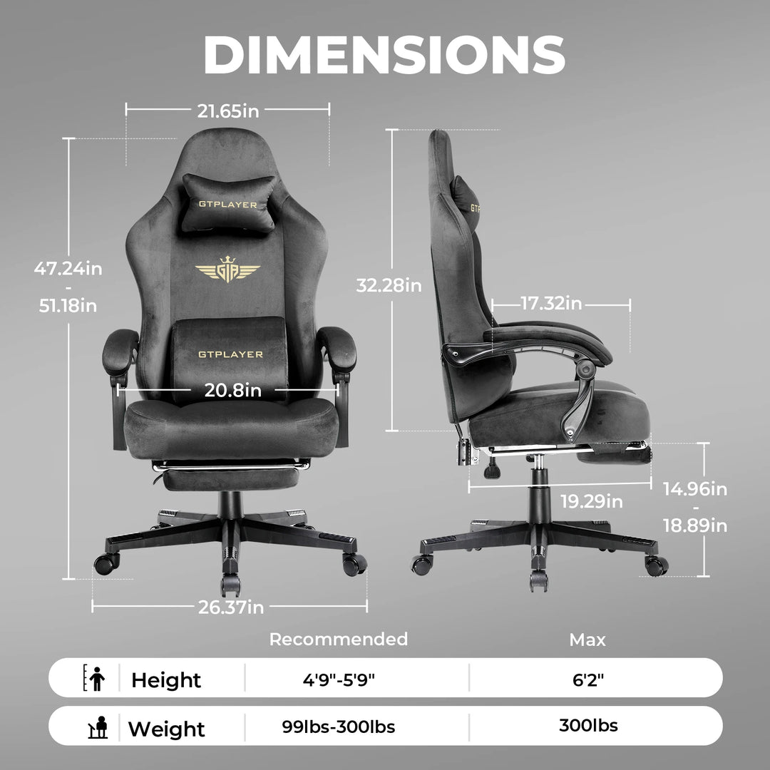GTPLAYER Fabric Gaming Chair