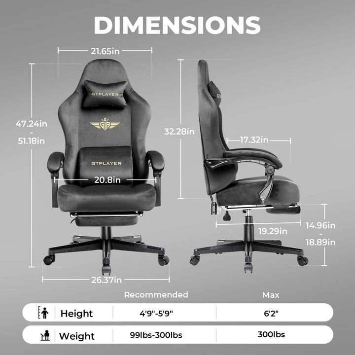 GTPLAYER Fabric Gaming Chair