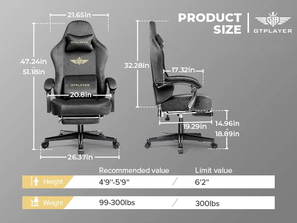 GTPLAYER Fabric Gaming Chair