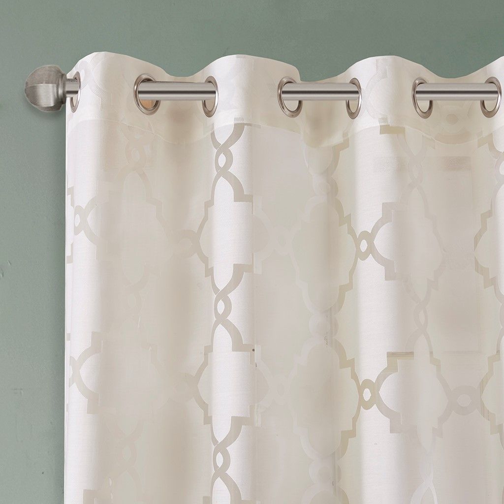 Geometric Luxe Grommet Sheer Panel 