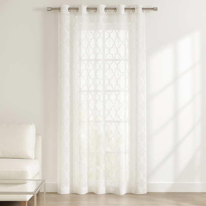Geometric Luxe Sheer Panel