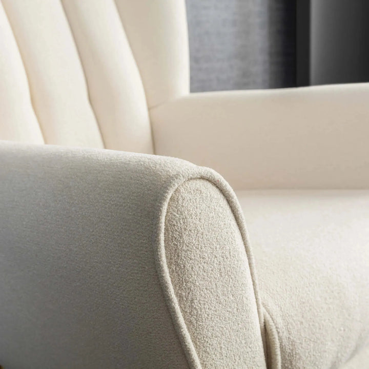 Gianna Tufted French Boucle Armchair Cream