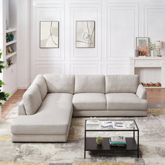 Glander Cozy Sectional Sofa Left Facing Cream