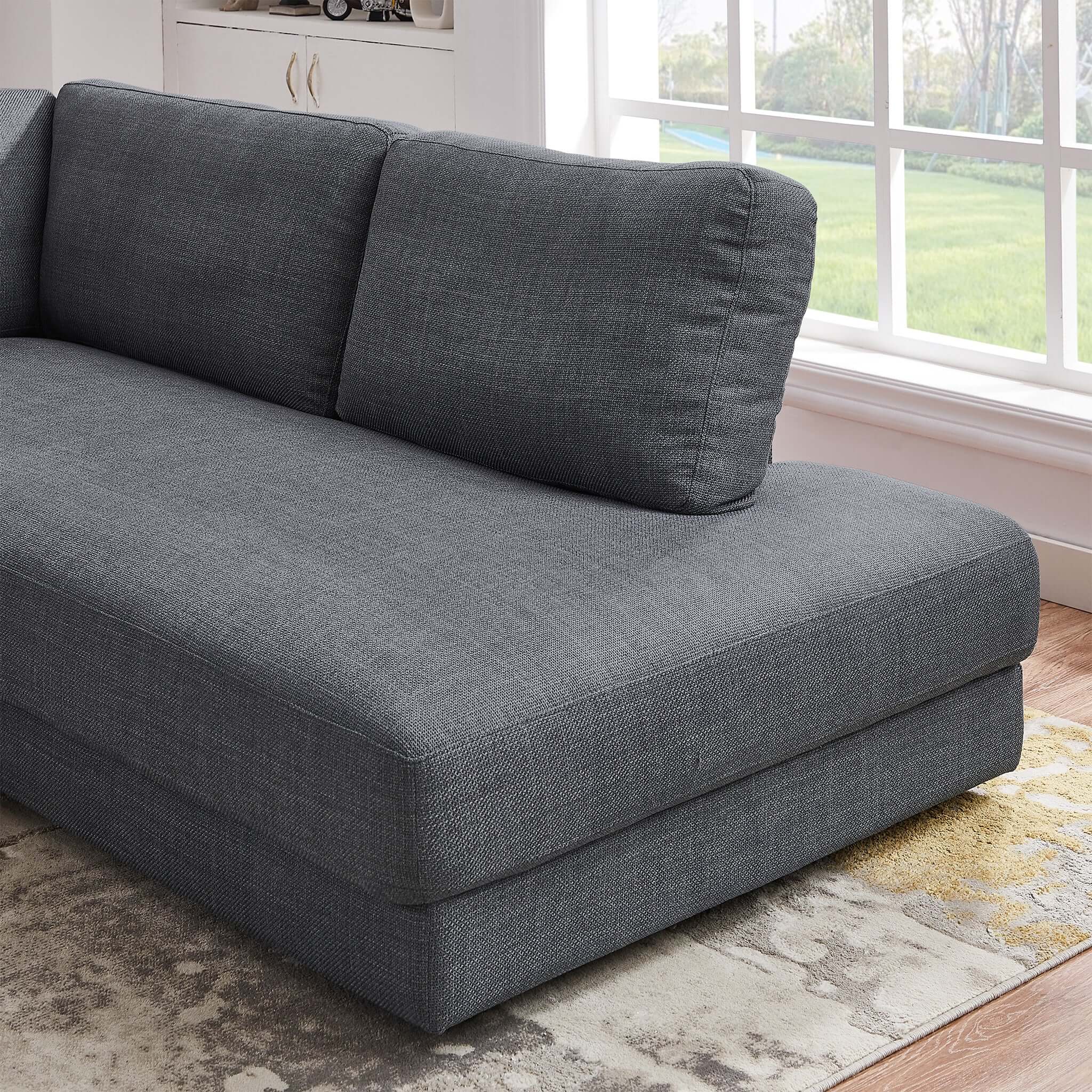 Glander Cozy Sectional Sofa Left Facing Grey