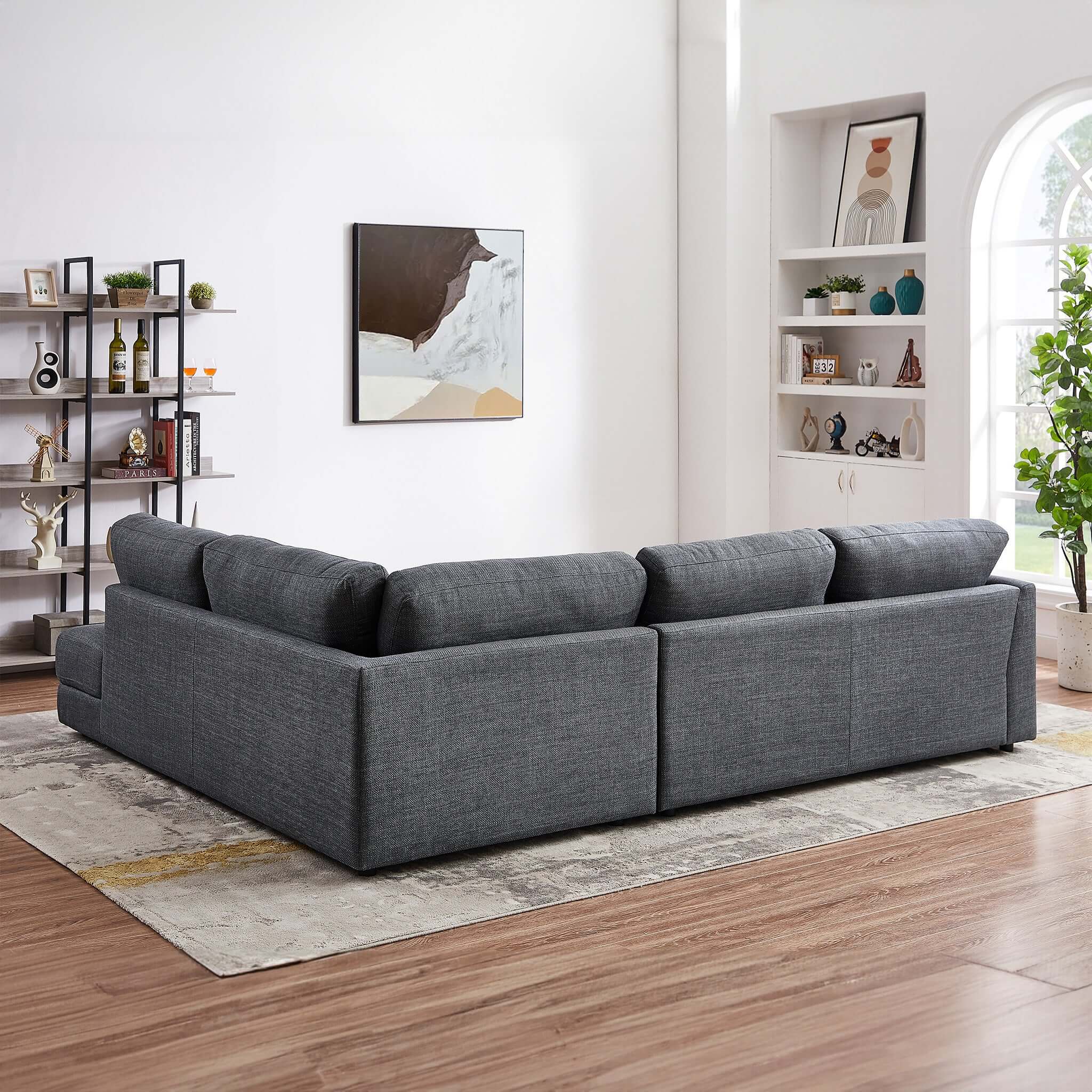 Glander Cozy Sectional Sofa Left Facing Grey