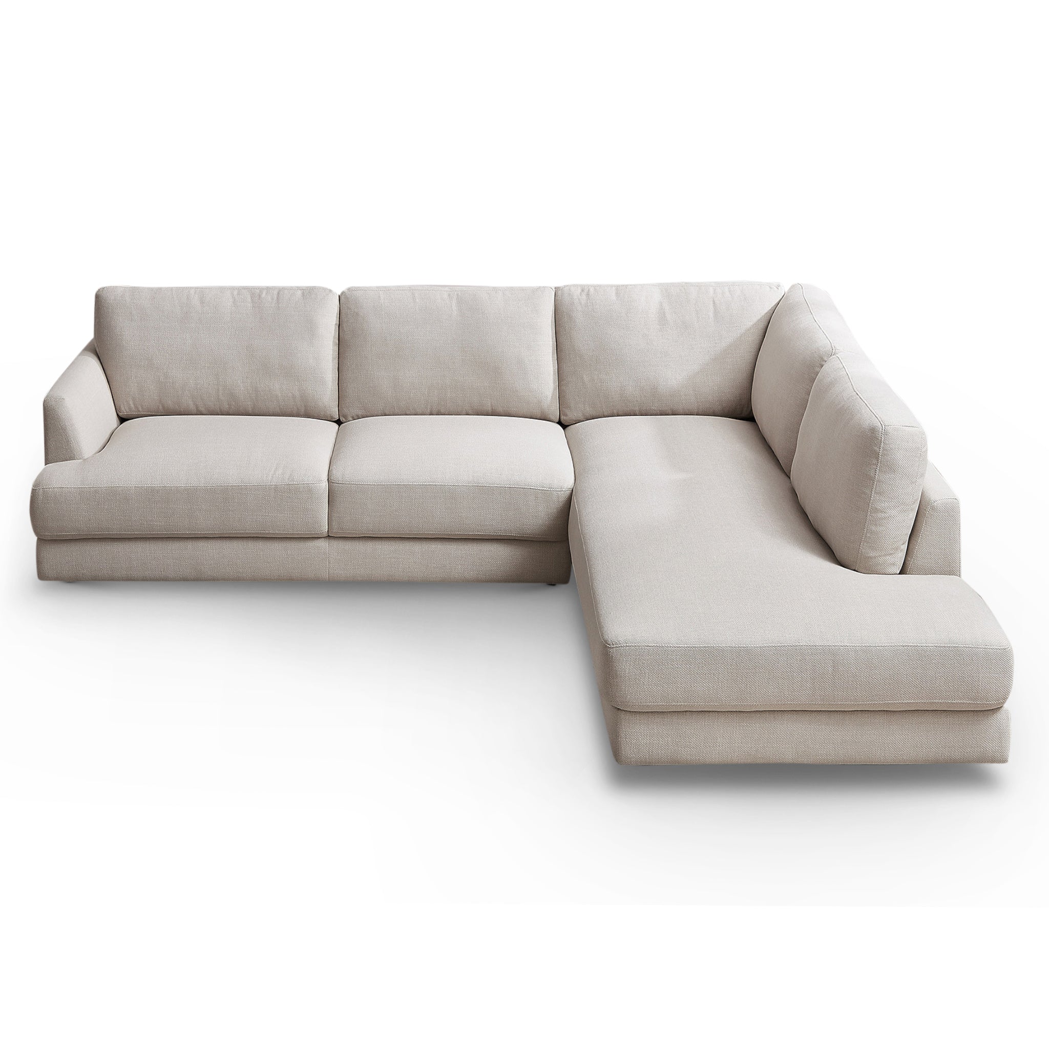 Glander Cozy Sectional Sofa Right Facing Cream