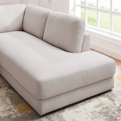 Glander Cozy Sectional Sofa Right Facing Cream