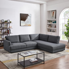 Glander Cozy Sectional Sofa Right Facing Grey