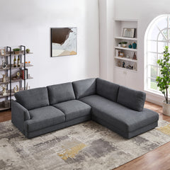 Glander Cozy Sectional Sofa Right Facing Grey