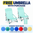 Folding Beach Chairs 2-Pack – Mesh Back with Cup Holders
